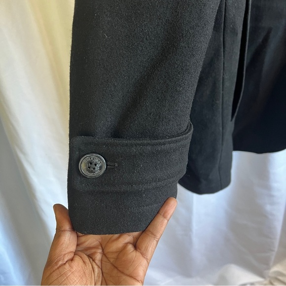 COLE HAAN  SIGNATURE WOOL SINGLE BREAT JACKET BLACK TRENCH COAT MEN SIZE XXL - Picture 7 of 13